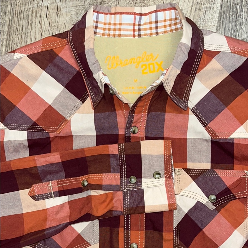 Wrangle‎ 20X Men's Button Down Long Sleeve Shirt Medium